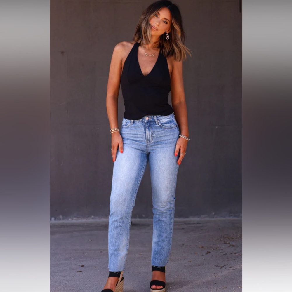 NWT magnolia boutique high waisted straight jeans